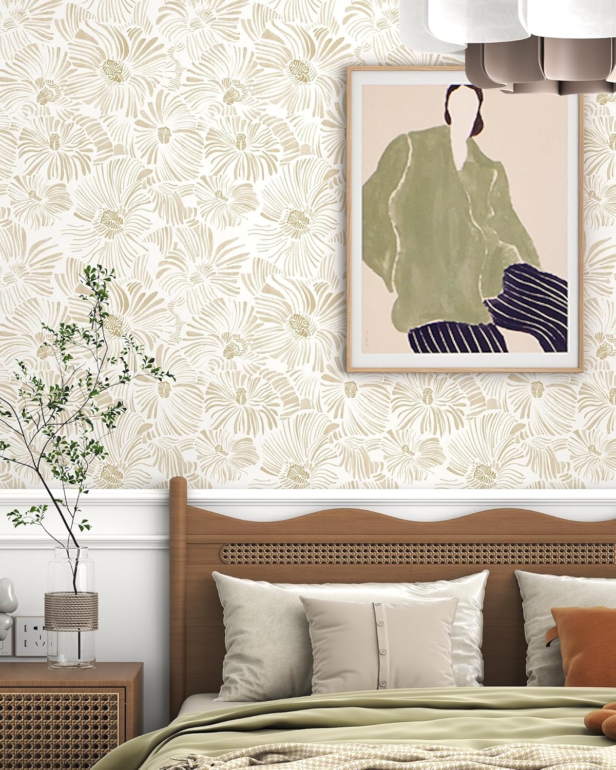 Herbal Wallpaper - Nowoczesna tapeta samoprzylepna w stylu boho,