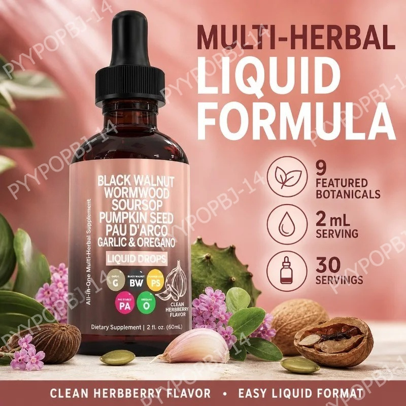 Herbal Wellness Blend - Ziołowe krople w płynie z czosnkiem,