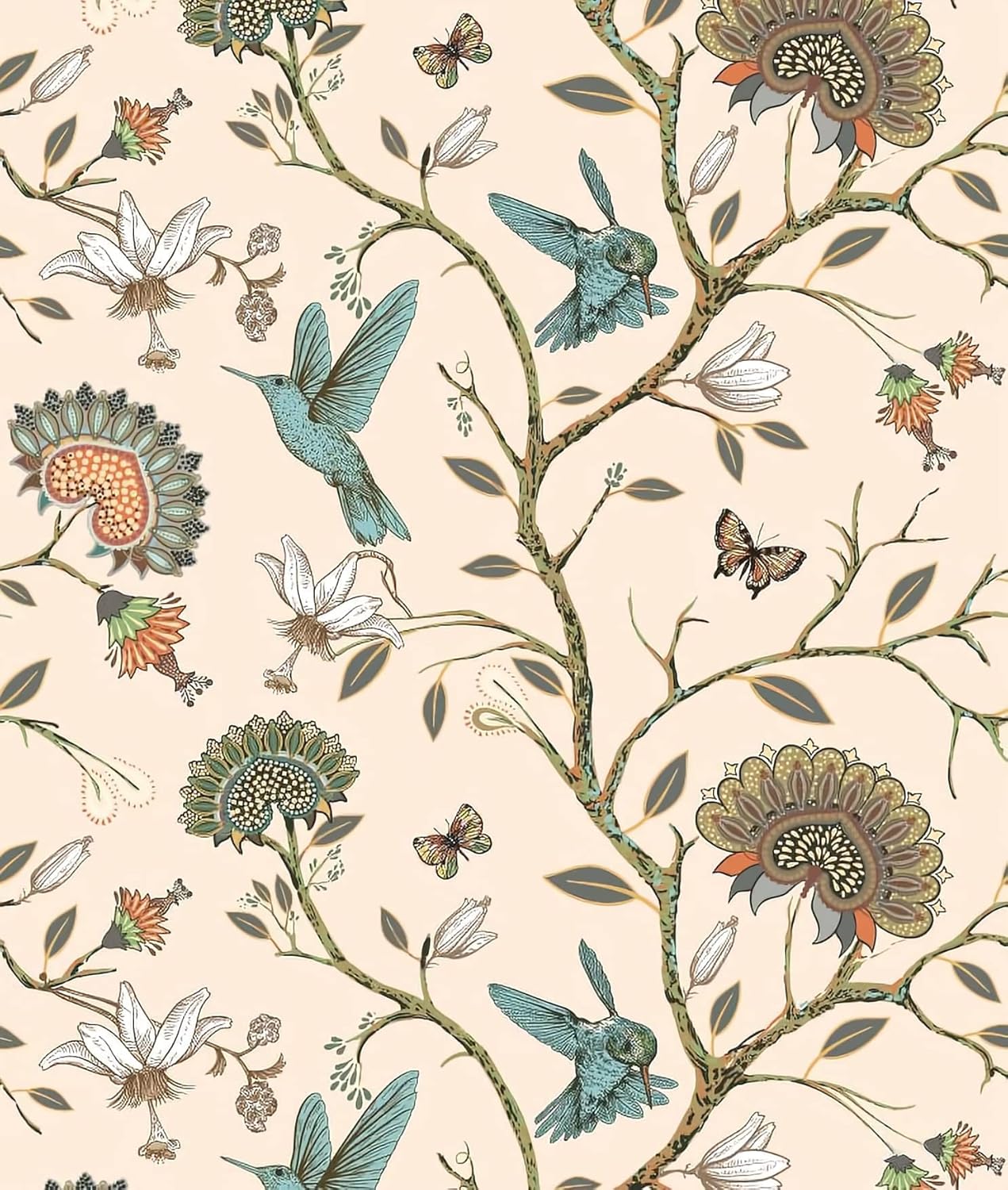 Herbal Wallpaper - Tapeta w kształcie ptaka zdejmowana samoprzylepna