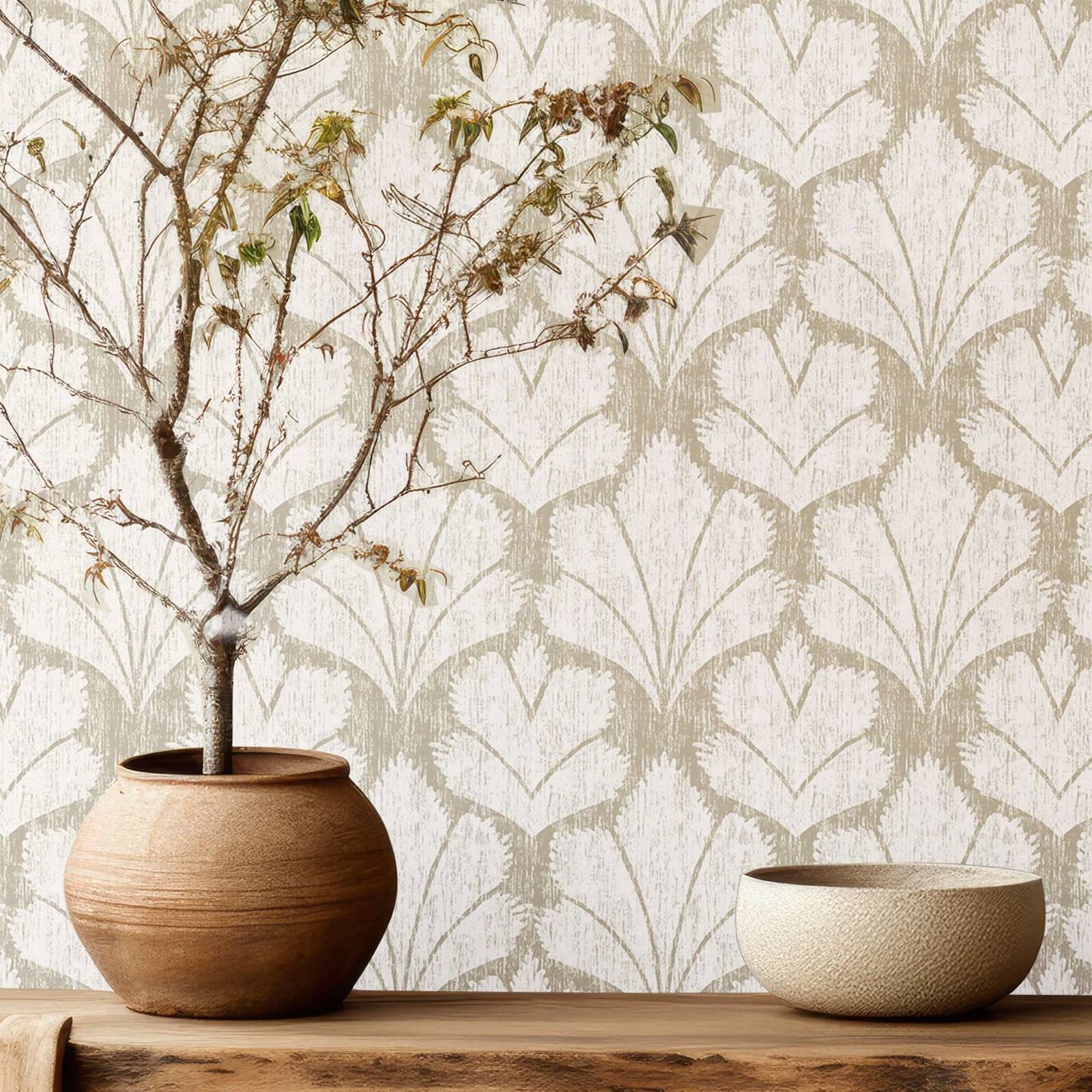 Herbal Wallpaper - Geometryczna tapeta samoprzylepna, nowoczesna tapeta regularna,