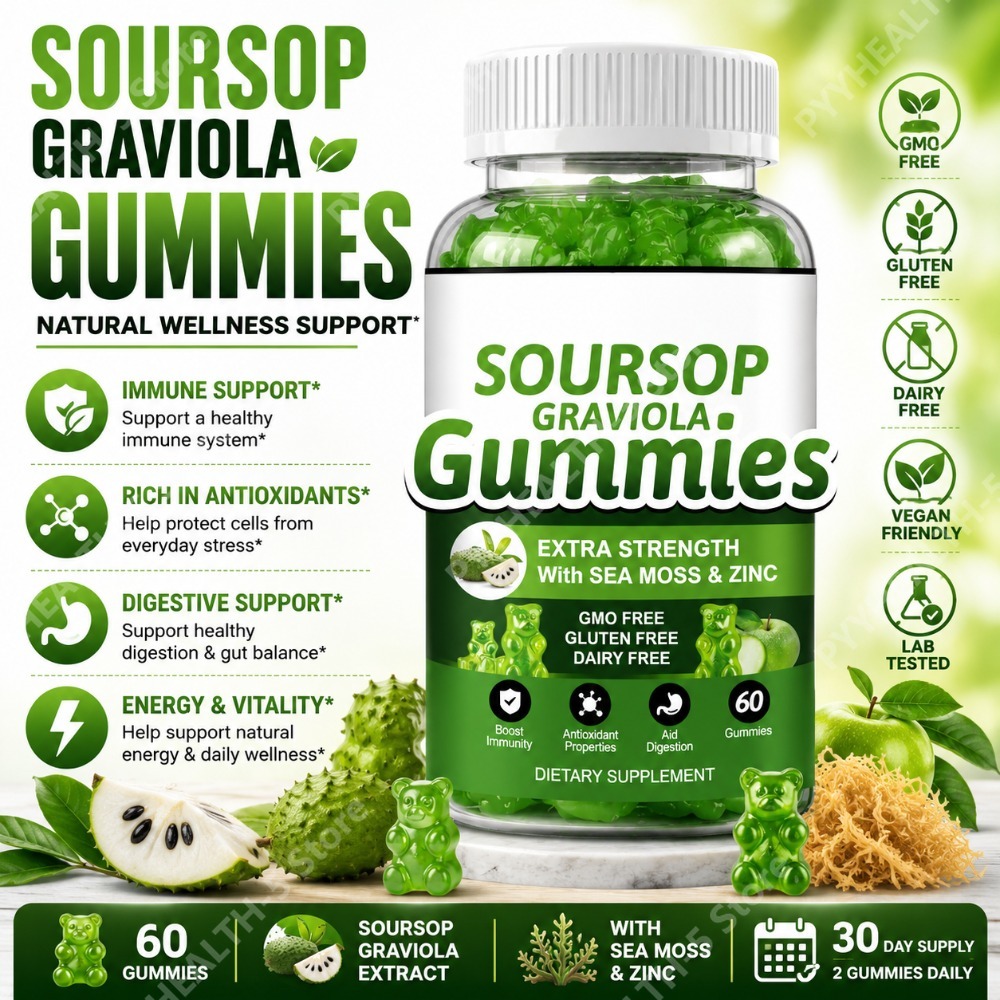 Herbal Wellness Blend - Żelki z Graviolą (Soursop) 2000mg z