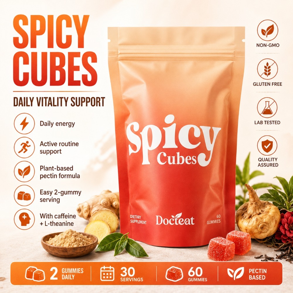Docteat Spicy Cubes Gummies 60 – Herbal Wellness Blend recenzja i cena