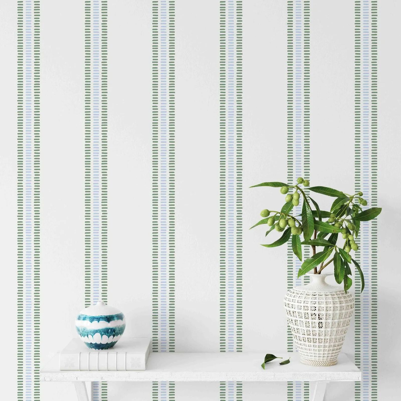 Letnie paski w miękkiej niebie – Herbal Wallpaper recenzja i cena
