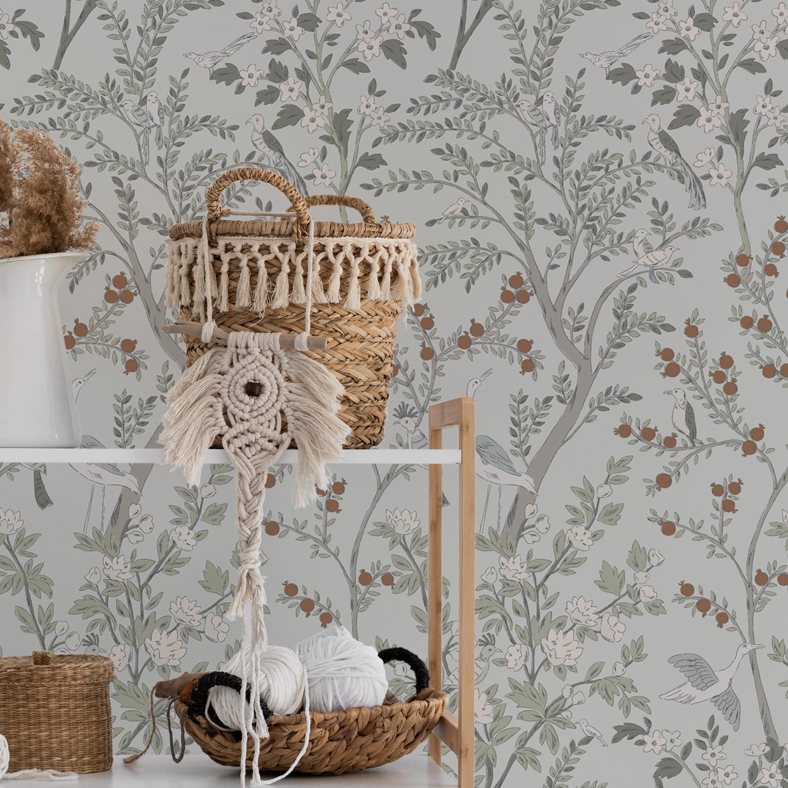 Naklejka ścienna w stylu vinta – Herbal Wallpaper recenzja i cena