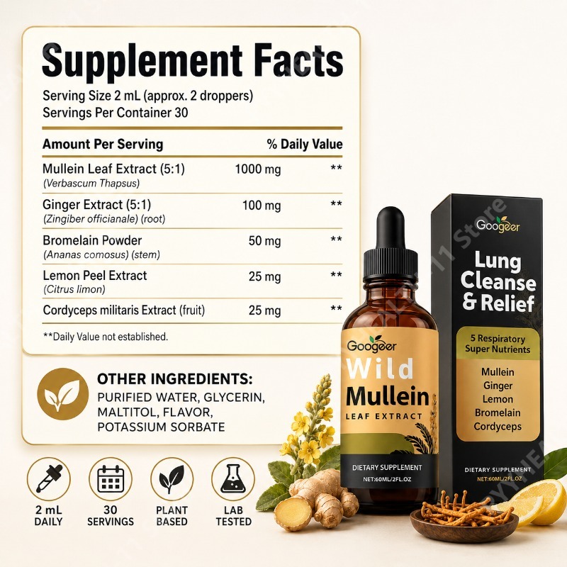 Mullein Liquid Drops Herbal Bl – Herbal Wellness Liquid recenzja i cena