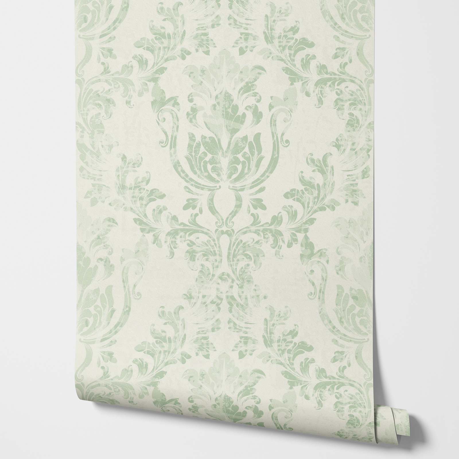 Vintage Green Damask Wallpaper – Herbal Wallpaper recenzja i cena