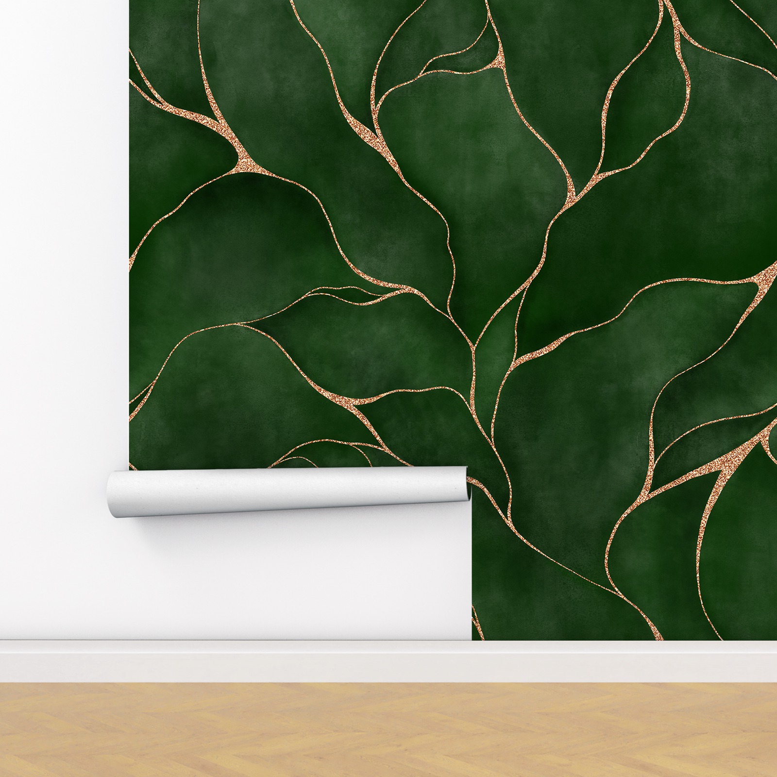 Zielone akwarelowe liście tape – Herbal Wallpaper recenzja i cena